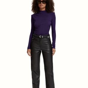 Scotch & Soda Shoulder Pad Mock Neck Top NWT XS